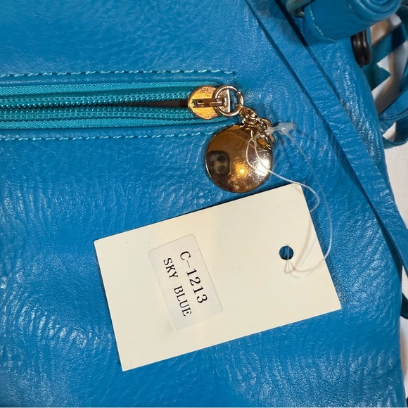 Boho Turquoise Fringe Crossbody Bag Studded Festival Western Coastal Cowgirl - Picture 7 of 9